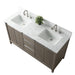 60" Double Sink Bathroom Vanity with Engineered Marble Top - HomeBeyond