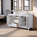 60" Double Sink Freestanding Bath Vanity Cabinet with White Engineered Marble Top - HomeBeyond