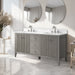 60" Double Sink Freestanding Bathroom Vanity with Engineered Marble Top - HomeBeyond