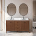 60" Double Sink Freestanding Bathroom Vanity with Engineered Marble Top - HomeBeyond