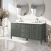 60" Double Sink Freestanding Bathroom Vanity with Engineered Marble Top - HomeBeyond