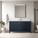 60" Single Sink Freestanding Bath Vanity Cabinet with White Engineered Marble Top - HomeBeyond