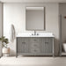 60" Single Sink Freestanding Bath Vanity Cabinet with White Engineered Marble Top - HomeBeyond