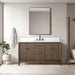 60" Single Sink Freestanding Bath Vanity Cabinet with White Engineered Marble Top - HomeBeyond