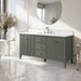 60" Single Sink Freestanding Bathroom Vanity with Engineered Marble Top - HomeBeyond