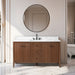 60" Single Sink Freestanding Bathroom Vanity with Engineered Marble Top - HomeBeyond