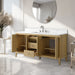 60" Single Sink Freestanding Bathroom Vanity with Engineered Marble Top - HomeBeyond