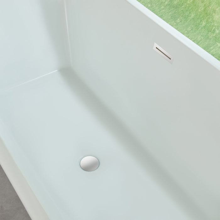 67" x 30" Freestanding Acrylic Bathtub - HomeBeyond