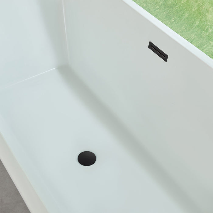 67" x 30" Freestanding Acrylic Bathtub - HomeBeyond