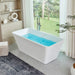 67" x 30" Freestanding Acrylic Bathtub - HomeBeyond