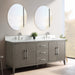 72” Double Sink Bathroom Vanity Cabinet with Engineered Marble Top - HomeBeyond