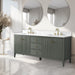 72" Double Sink Freestanding Bathroom Vanity with Engineered Marble Top - HomeBeyond