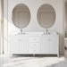 72" Double Sink Freestanding Bathroom Vanity with Engineered Marble Top - HomeBeyond