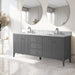 72" Double Sink Freestanding Bathroom Vanity with Engineered Marble Top - HomeBeyond