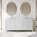 72" Double Sink Freestanding Bathroom Vanity with Engineered Marble Top - HomeBeyond