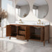 72" Double Sink Freestanding Bathroom Vanity with Engineered Marble Top - HomeBeyond