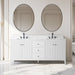 72" Double Sink Freestanding Bathroom Vanity with Engineered Marble Top - HomeBeyond