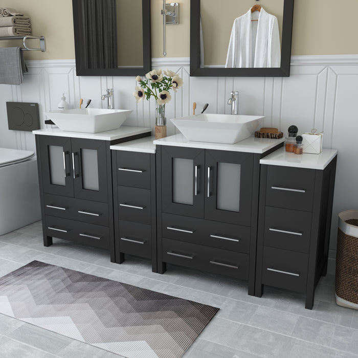 Ravenna 72" Double Sink Bathroom Vanity Combo Set