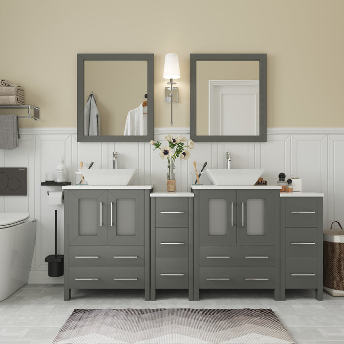 Ravenna 72" Double Sink Bathroom Vanity Combo Set