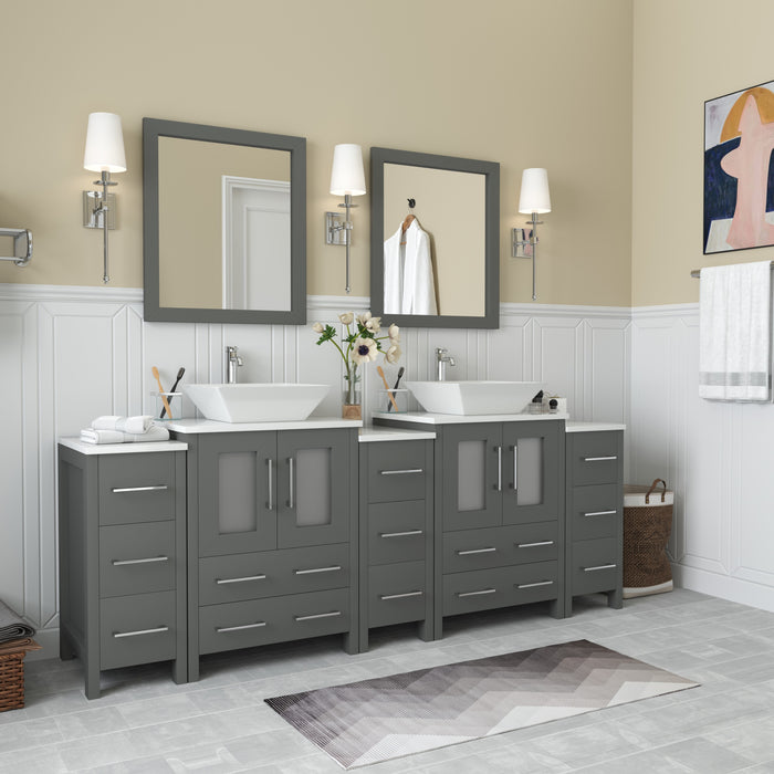 Ravenna 84" Double Sink Bathroom Vanity Combo Set