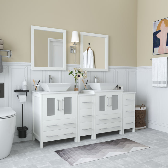 Ravenna 72" Double Sink Bathroom Vanity Combo Set