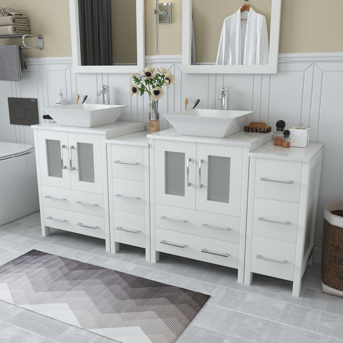 Ravenna 72" Double Sink Bathroom Vanity Combo Set