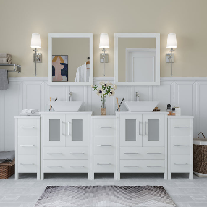 Ravenna 84" Double Sink Bathroom Vanity Combo Set