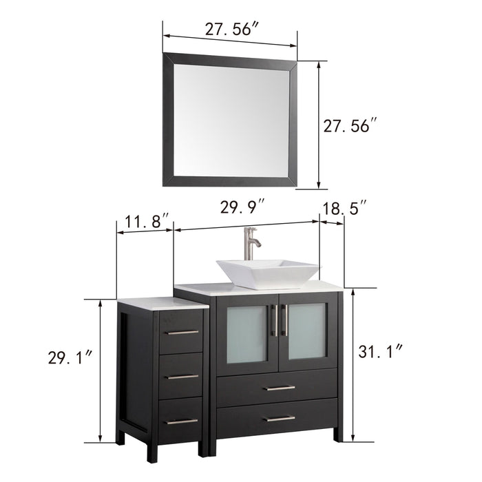 Ravenna 42" Single Sink Bathroom Vanity Combo Set