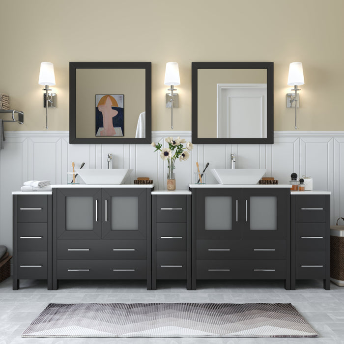 Ravenna 96" Double Sink Bathroom Vanity Combo Set