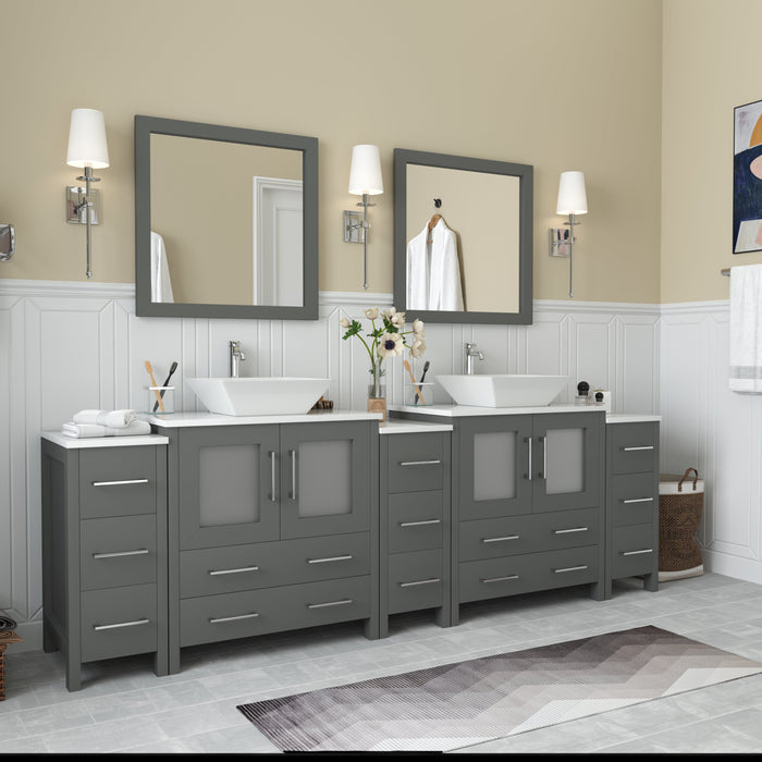 Ravenna 96" Double Sink Bathroom Vanity Combo Set