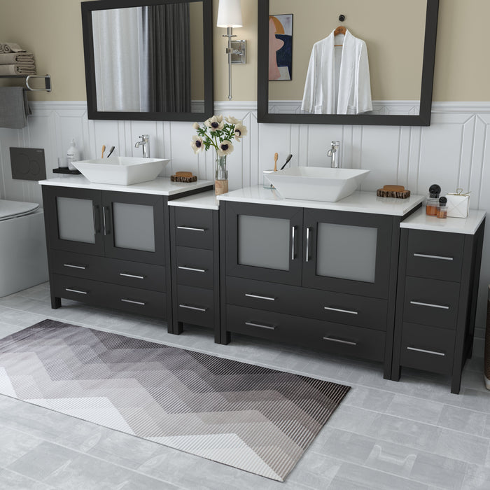 Ravenna 96" Double Sink Bathroom Vanity Combo Set