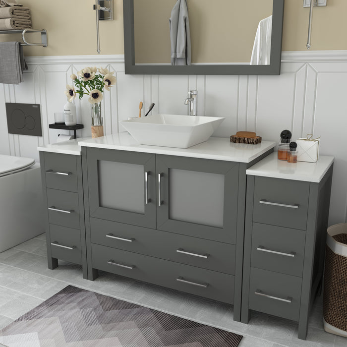 Ravenna 60" Single Sink Small Bathroom Vanity Set