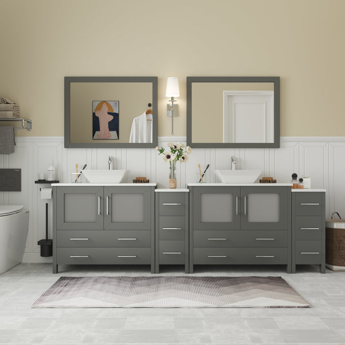 Ravenna 96" Double Sink Bathroom Vanity Combo Set