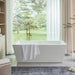 59" or 66.9" Freestanding White Acrylic Bathtub - HomeBeyond