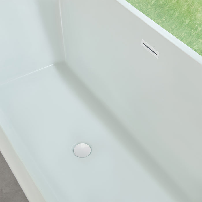 67" x 30" Freestanding Acrylic Bathtub - HomeBeyond