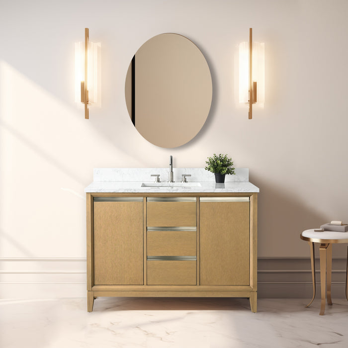 48" Single Sink Bathroom Vanity with Engineered Marble Top