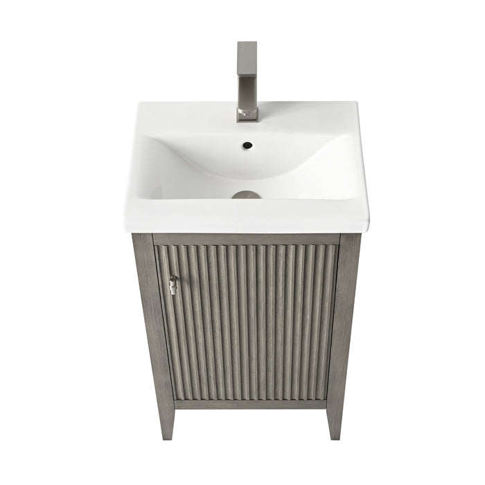 20" Single Sink Bathroom Vanity Cabinet with Ceramic Top