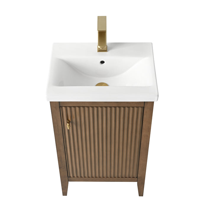 20" Single Sink Bathroom Vanity Cabinet with Ceramic Top