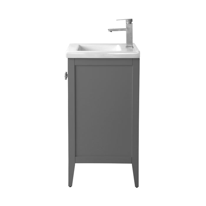 24" Single Sink Bathroom Vanity Cabinet with Ceramic Top