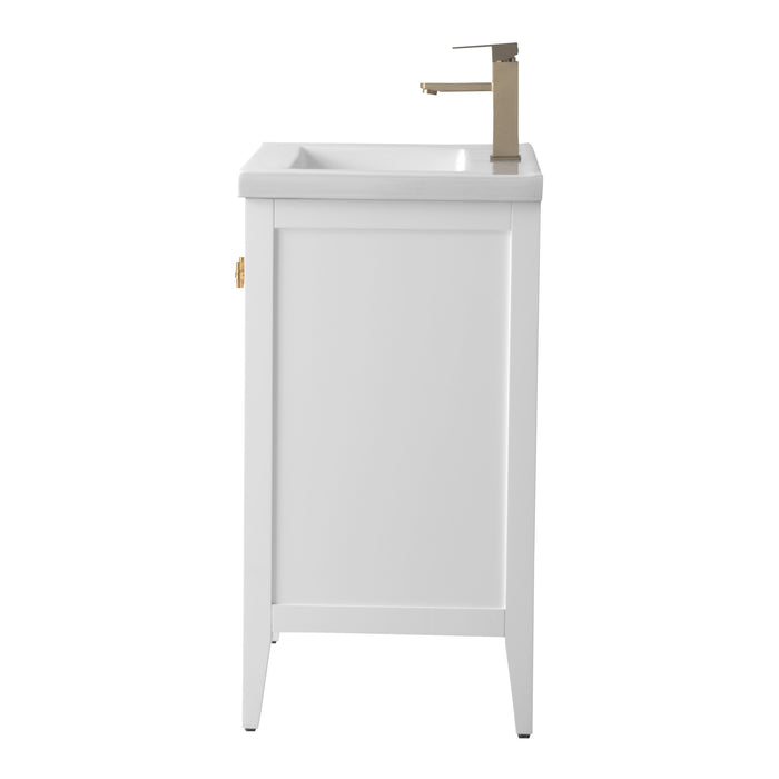 24" Single Sink Bathroom Vanity Cabinet with Ceramic Top