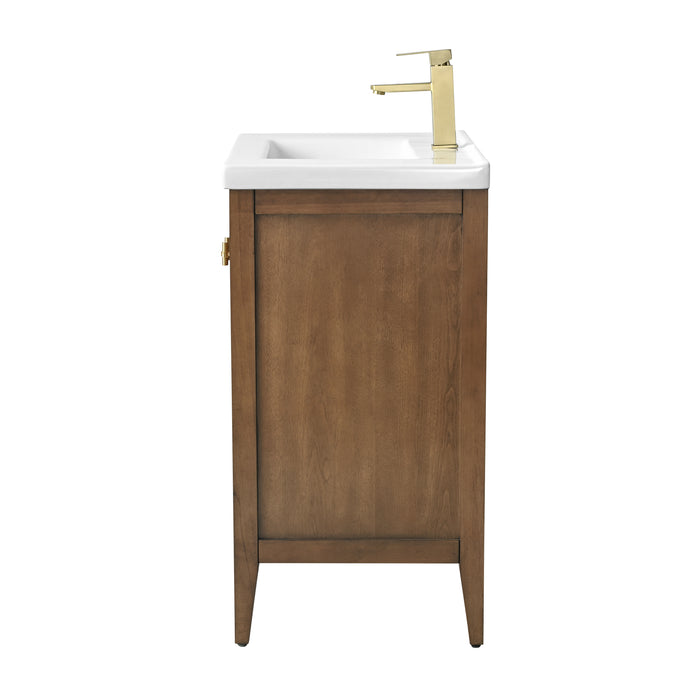 24" Single Sink Bathroom Vanity Cabinet with Ceramic Top