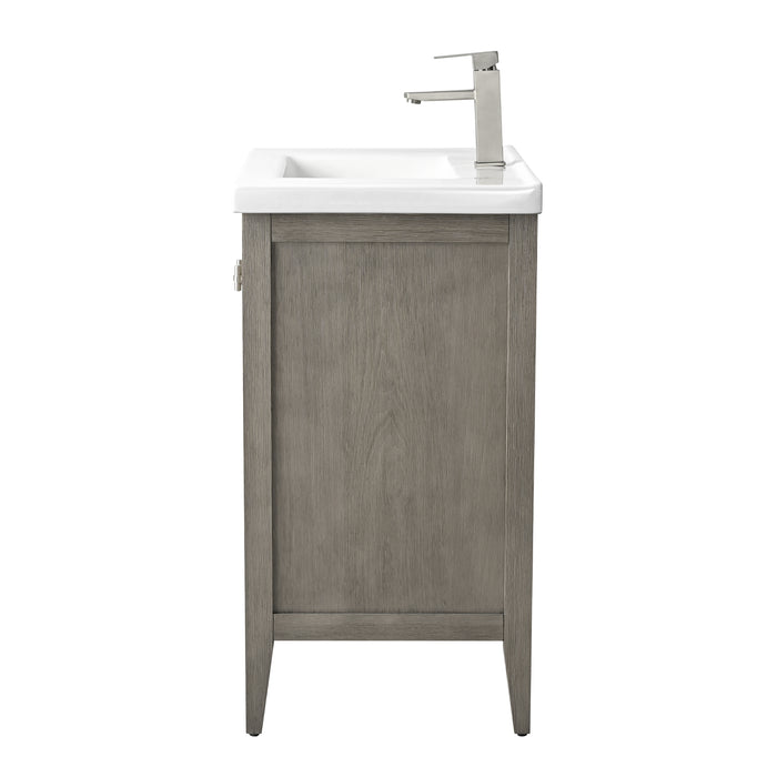 30" Single Sink Bathroom Vanity Cabinet with Ceramic Top