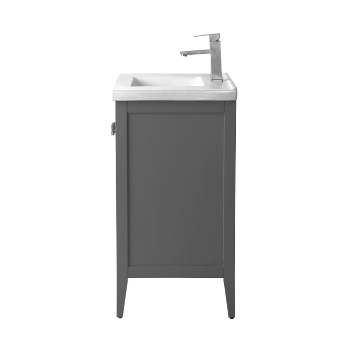 30" Single Sink Bathroom Vanity Cabinet with Ceramic Top