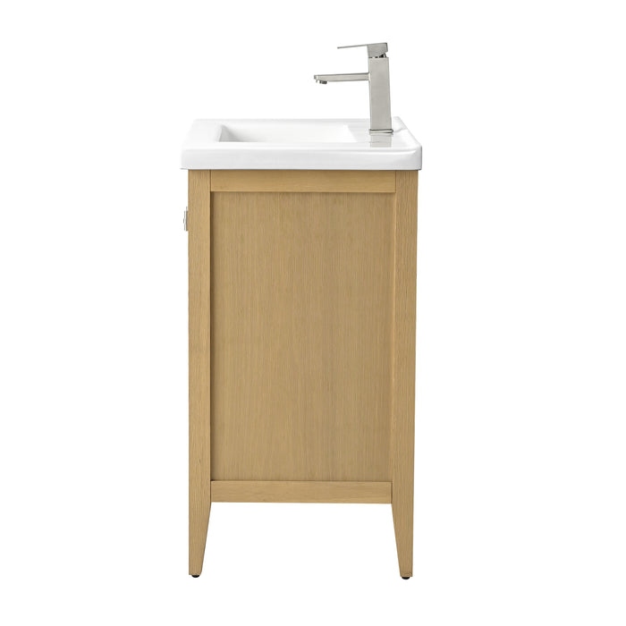 30" Single Sink Bathroom Vanity Cabinet with Ceramic Top