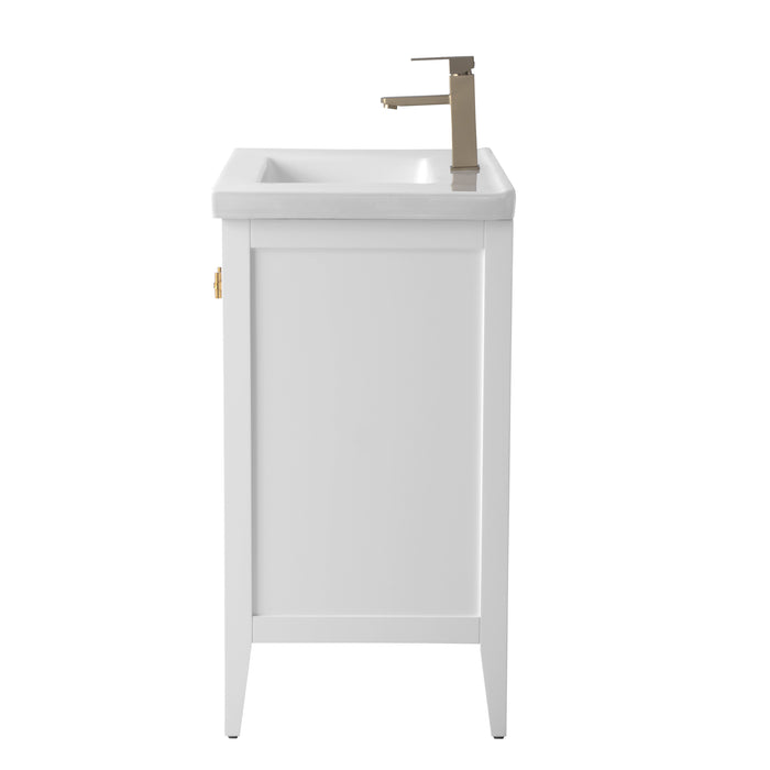 30" Single Sink Bathroom Vanity Cabinet with Ceramic Top