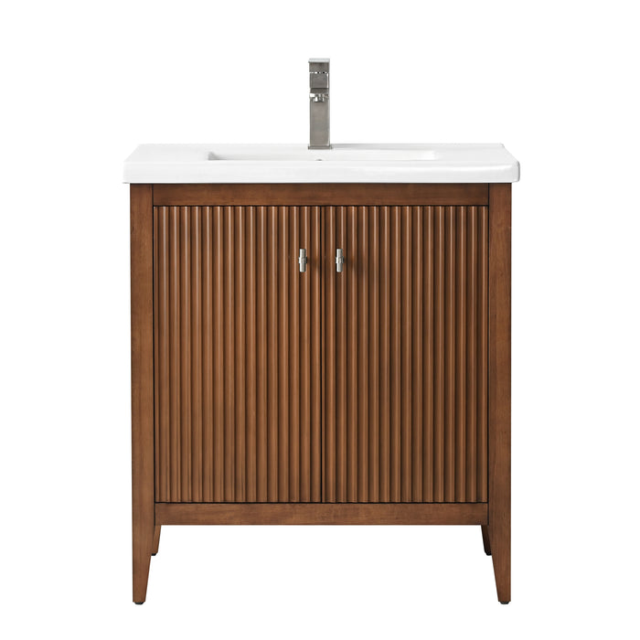 30" Single Sink Bathroom Vanity Cabinet with Ceramic Top