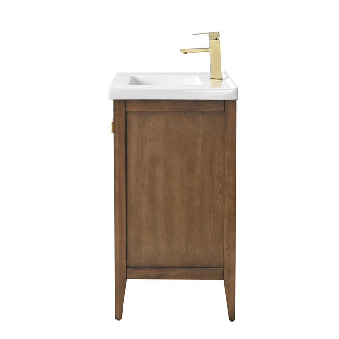 30" Single Sink Bathroom Vanity Cabinet with Ceramic Top