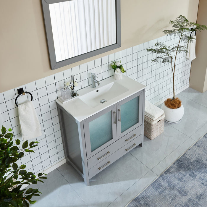 Brescia 36" Single Sink Modern Bathroom Vanity Set - HomeBeyond