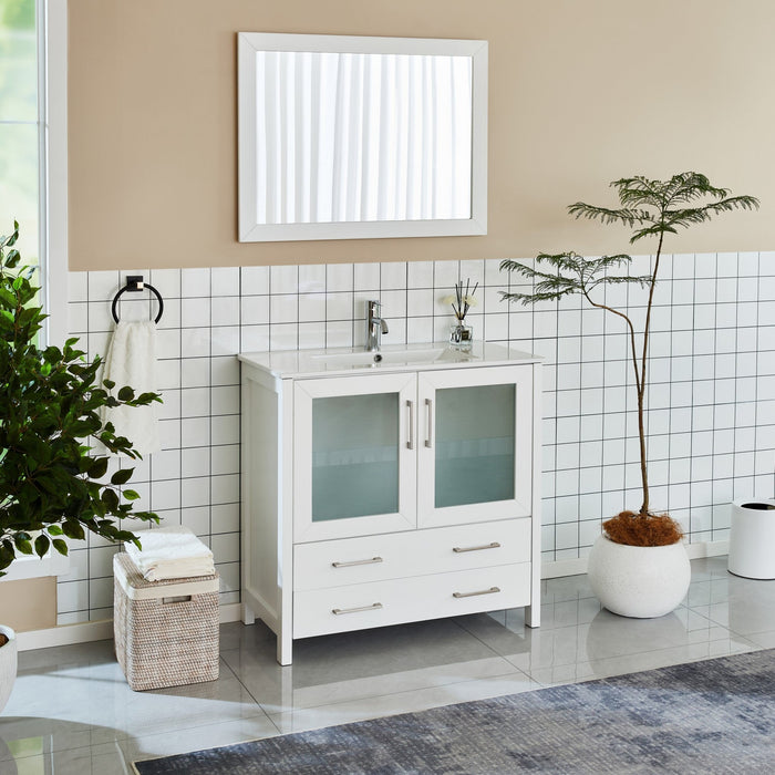 Brescia 36" Single Sink Modern Bathroom Vanity Set - HomeBeyond