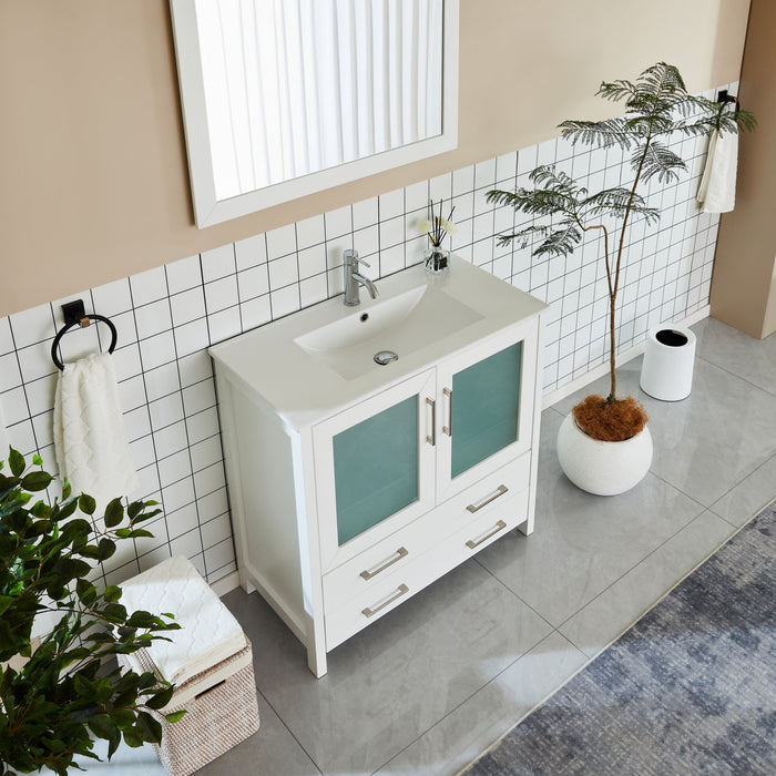 Brescia 36" Single Sink Modern Bathroom Vanity Set - HomeBeyond